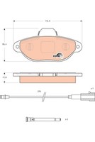 Bremsbelagsatz Scheibenbremse Cotec TRW GDB1745 FüR Ford Fiat Panda RU8 KA 500