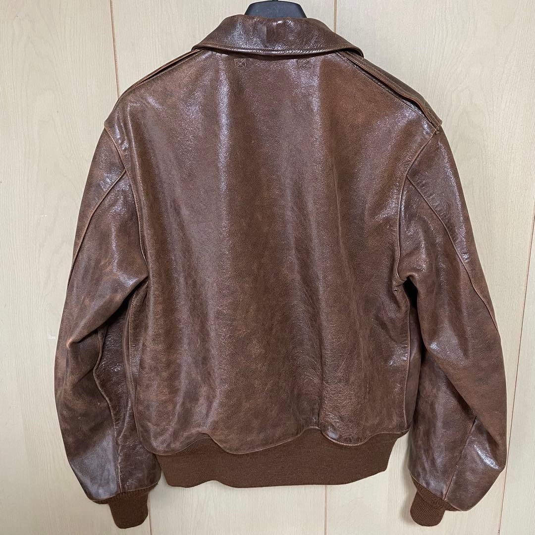 Buzz Rickson's A-2 Leather Flight Jacket L Brown - image 2