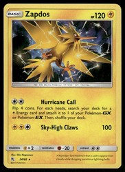 Zapdos 24/68 Hidden Fates Holo Rare