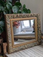 Vintage Ornate Framed Mirror Floral 36cm x 31cm