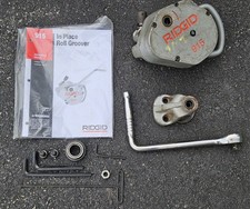 RIDGID 915 Roll Groover Pipe Grooving Tool & Dies w/Manual 