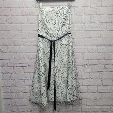 Davids Bridal Floral Tulle Overlay Dress Sz 14 Wedding Coquette Fairy Whimsygoth