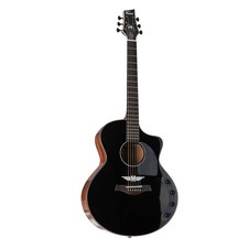 Elektroakustische Westerngitarre Grand Auditorium, Black Pearl Finish, massive