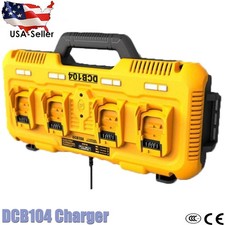 Charger For DEWALT 4 Port Battery DCB104 12V/20V Multi-Voltage DCB200 DCB205 NEW