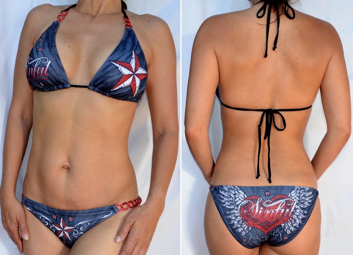 Aperol Bikini Set / Her lip to ブラック　Sサイズ Double Scoop Top - Bikini Top – Left On Friday