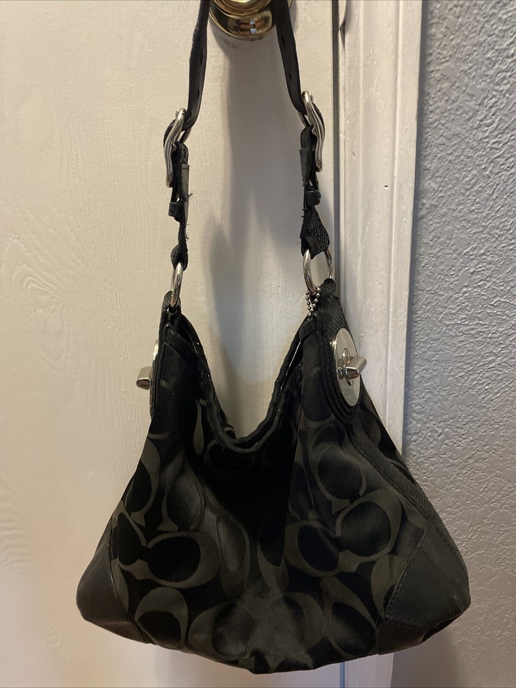 Coach Black Hobo Bag Canvas