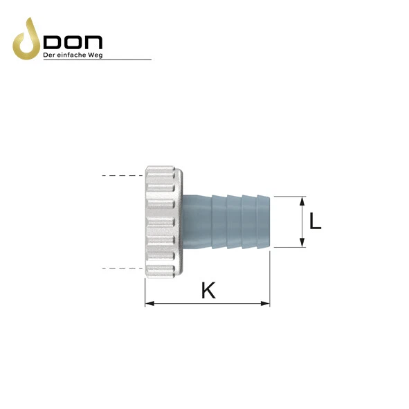 KFE-Kugelhahn Simplex 1/2" vernickelt Selbstdichtentend m. Schlauchverschraubung - Bild 3 von 4