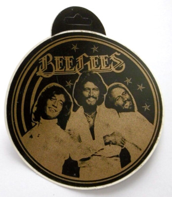 Werbe-Aufkleber Bee Gees Barry Maurice Robin 70er Pop Band Disco GB 10 cm