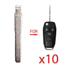 Uncut Flip Key High Security Insert Replacement for Ford HU101 Blade (10 Pack)