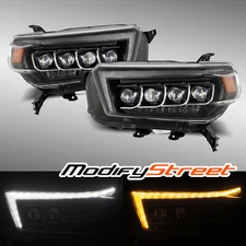 For 10-13 Toyota 4Runner NOVA-Series Black Clear Projector Headlights Pair
