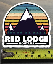 3" Red Lodge Montana Sticker Decal Mountain Ski Snowboard Big Sky Whitefish