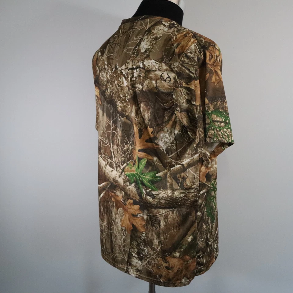 Realtree Shirt Mens Medium Staghorn Creek Outdoor Hunting Camo Short Sleeve - Image 4 of 4
