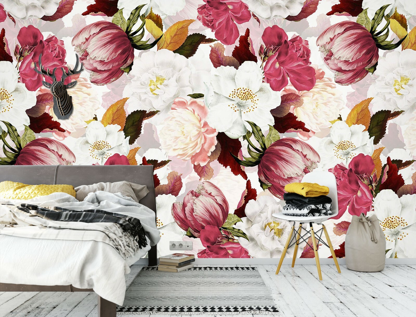 3D Pink Garden 562NAO Wallpaper Wall Mural Self-adhesive Uta Naumann Fay