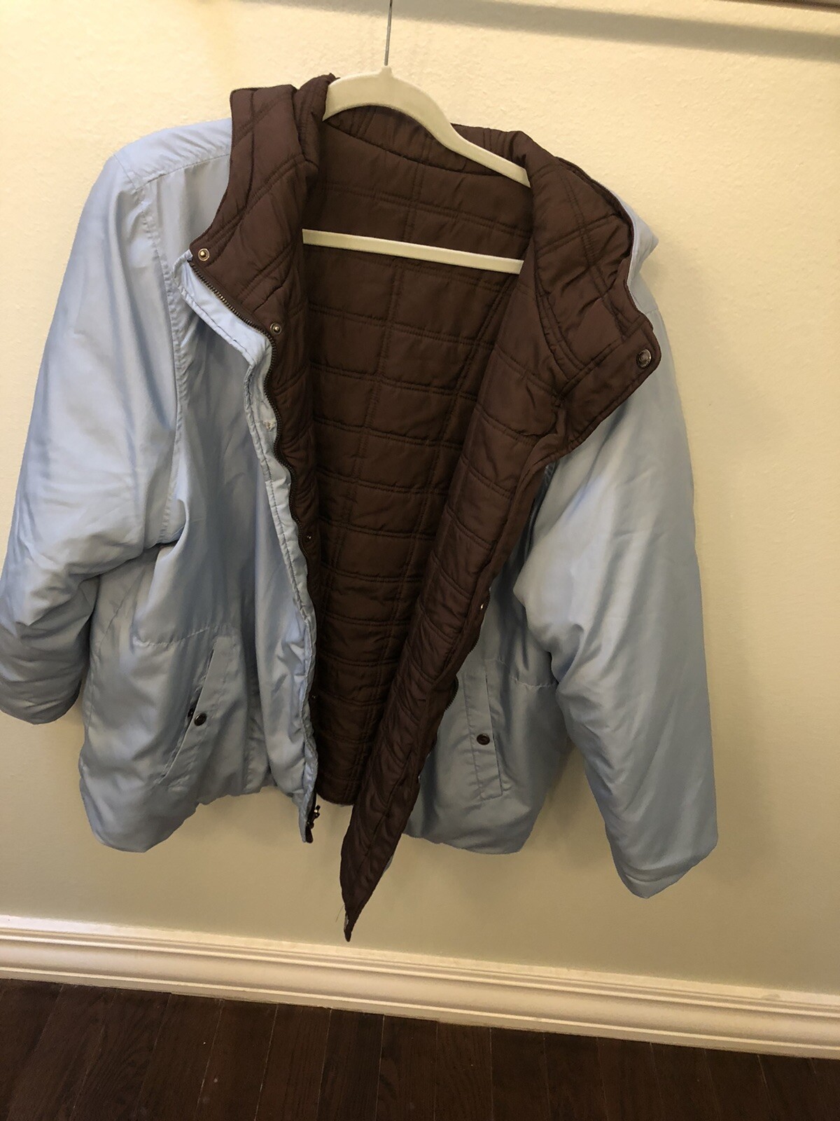 Ski Snowboard Jacket Mens XXL Winter Coat Reversible Blue Brown Zero