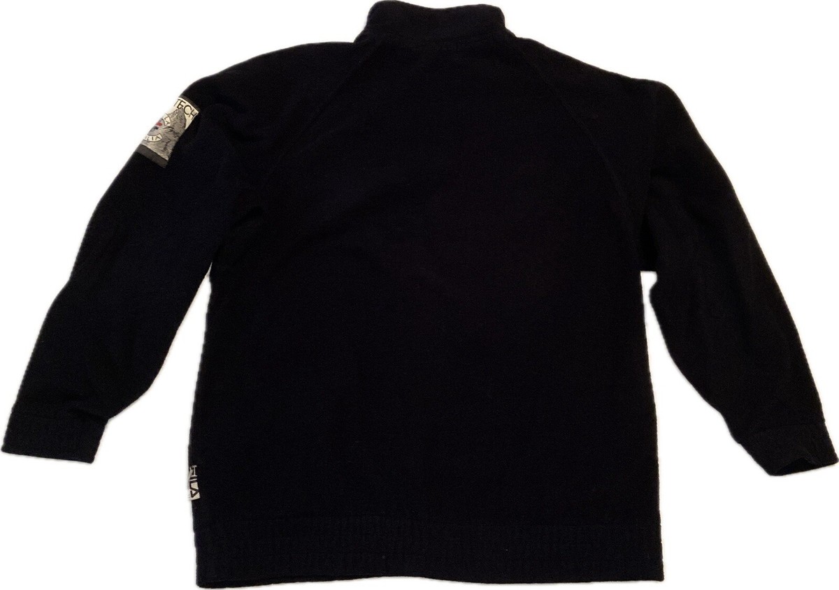 VTG FILA TECH Pullover Fleece Sweatshirt Men's Sz L Black 1 VTG FILA TECH Pullover Fleece Sweatshirt Men's Sz L Black 1