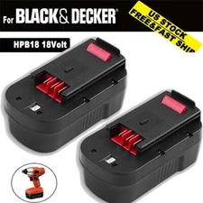2 Pack 18V replacement for Black and Decker HPB18 18 Volt Battery HPB18-OPE 