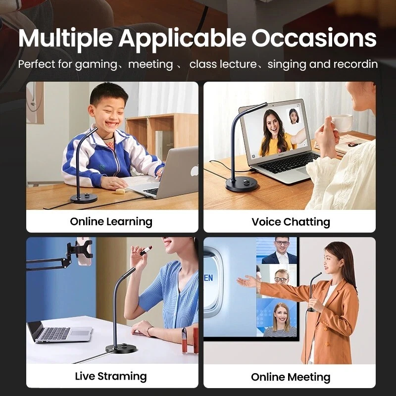 UGREEN USB Microphone Desktop PC Mic YouTube Streaming Gaming For Mac Windows - Image 2 of 4