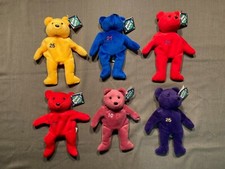 VINTAGE STUFFED SALVINO'S BAMM BEANO S BEARS. LOT OF 6.