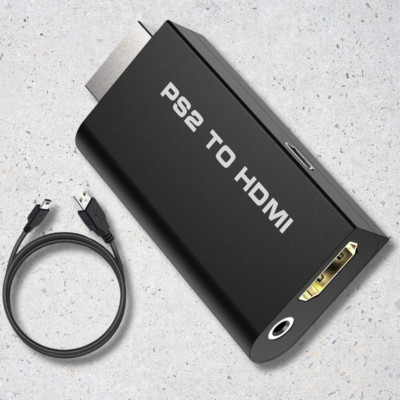 PS2 to HDMI Video Converter Adapter with 3.5mm Audio Output for HDTV Monitor US