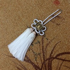 1set Junction Produce Jp Badge White Fusa Kiku Knot Rearview Mirror Ornaments 1set Junction Produce Jp Badge White Fusa Kiku Knot Rearview Mirror Ornaments