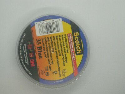 4 x  3M Scotch 35 Vinyl Elektro-Isolierband, Blau, 19x 20,1x0,17 mm 3M 