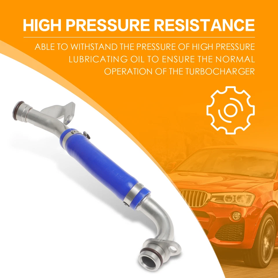 Línea de drenaje de suministro de aceite del turbocompresor apta para BMW 535i GT xDrive 2011-2017 Foto 3 de 4