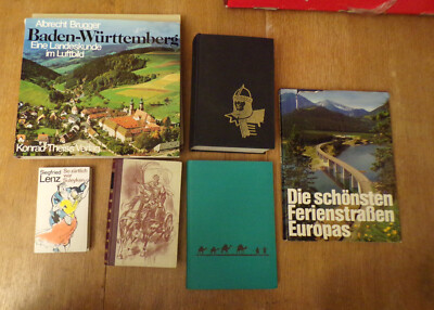 Small lot 6 General Novel Books in German: History, Literature, Variety Topics