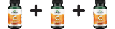 3 x Swanson Vitamin C with Rose Hips, 500mg - 100 caps (87,50 EUR/kg)