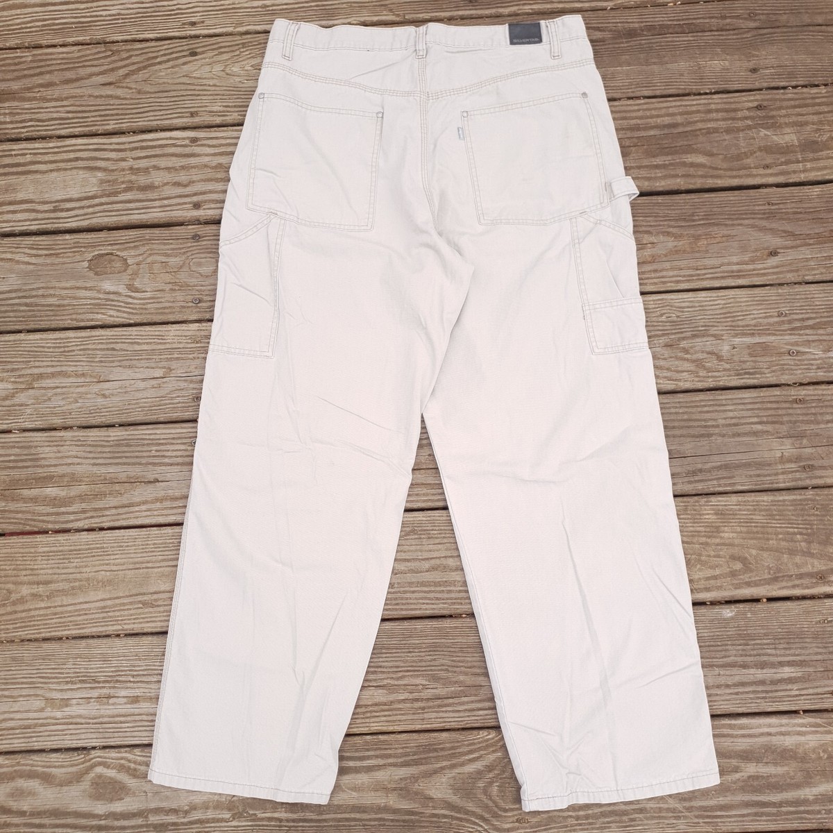 Vintage Levis Silvertab Carpenter Cargo Pants Baggy Khaki