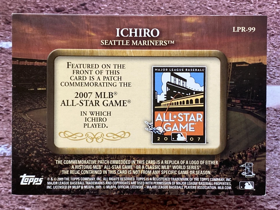 2009 Topps All-Star Game Commemorative Patch Ichiro Suzuki #LPR-99 - Image 2 of 2