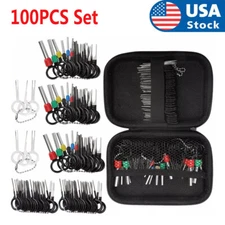 100PCS Pin Ejector Wire Kit Car Terminal Removal Tool Extractor Connector Puller