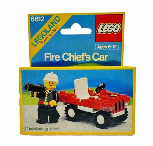 LEGO Town 6612 Fire Chief's Car 1986 NEW in box Retired