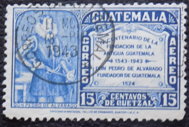 Guatemala Stamp SC C126a used CV $17.50 1943