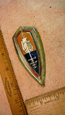 As47 Plymouth Hood Nose Emblem Vintage Enamel 1941 Product Of Chrysler P12 P125