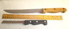 Lot of 6 Kitchen Knives Farberware & Unbranded Wood Stainless Brown Black — photo 8