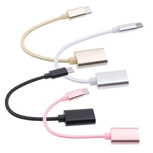 Braided Type-c Male to USB Female Extender Adapter Cable Converter OTG Data - Picture 5 of 12