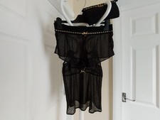 Nightgown “Lepel”Intimas 3 Part Set Black Colour Size: 10 (UK) Eur 38 SALE