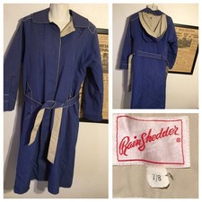 Ladies 7/8 Rain Shedder Trench Coat Beige Zip Out Liner Detachable Hood Vintage