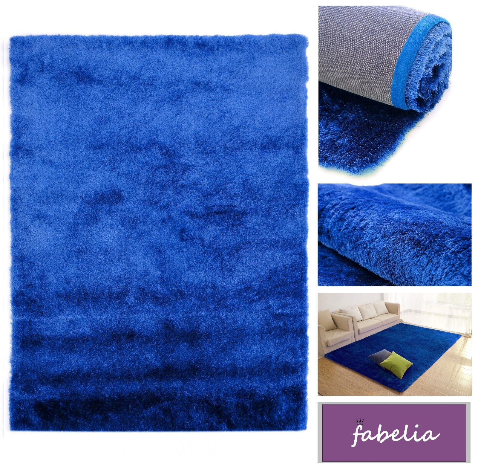 Flokati-Weich Hochflor Langflor Shaggy Teppich Gentle Luxus Türkis Meer-Blau