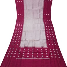 Vintage Pink Sarees 100 Pure Silk Handwoven South Indian Sari 5YD Craft Fabric