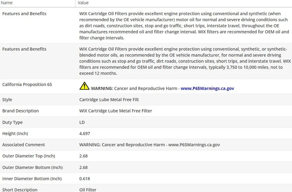 原始设备制造商类型滤油器 WIX 适用于奥迪 A8 QUATTRO 2019 V8-4.0L — 第 3/4 张图片