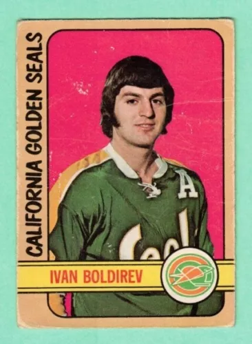 (1) IVAN BOLDIREV 1972-73 O-PEE-CHEE # 41 GOLDEN SEALS ROOKIE CREASED  (L2392)