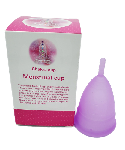 Menstrual Cup Reusable Period Cup-Purple- Size (L)Silicone Soft US Seller - Picture 5 of 11