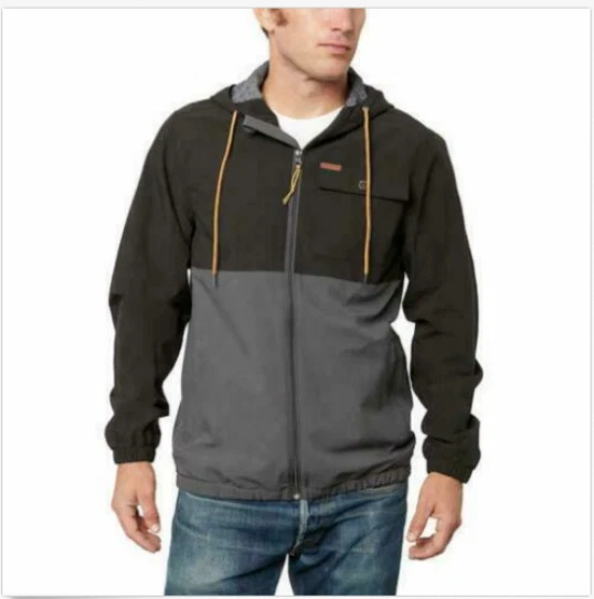 Voyager Windwear Men's Jacket, Black & Grey [ M ]