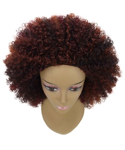 18" lockige versaute Afro lange Halbperücke, Mix Echt- & Kunsthaar - Bild 78 von 124