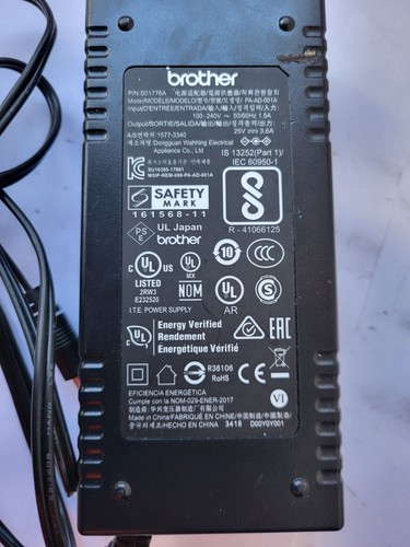 BROTHER S01776A PA-AD-001A 25V 90W AC ADAPTER (R1s1.5) - Afbeelding 2 van 5