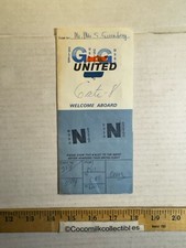 Vintage 1965 United Airlines Ticket Holder Hertz Advertising