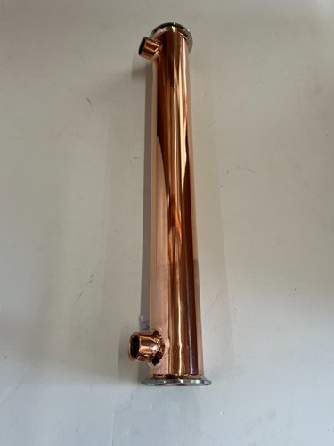 Copper Shotgun Condenser - 2 inch- for moonshine - reflux - pot still