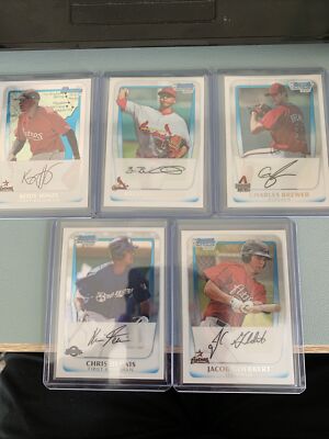 MLB 2011 Bowman - 5 x 1st Bowman Chrome und 12 x 1st Bowman Cards