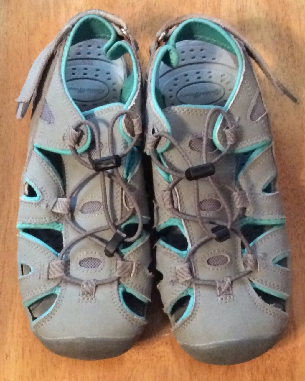 Eddie Bauer Women’s Mary Bump Toe Leather Sandals Sho… Gem